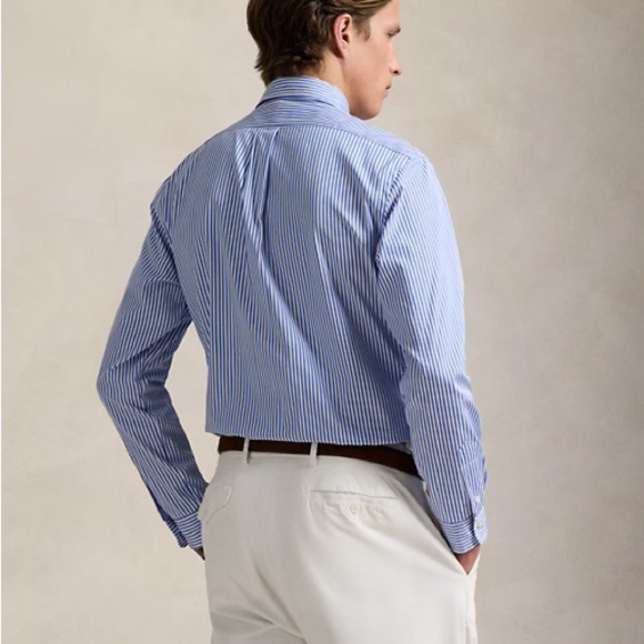 Ralph Lauren Blue Dress Shirt with Crisp Collar - Picture 2 of 6